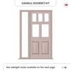 External Victorian Gaskell 5L 2P Front Door with Single Sidelight - Customisable: Size, Colour, Glass and Sidelight Options