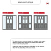 External Victorian Gaskell 5L 2P Front Door with Two Sidelights - Customisable: Size, Colour, Glass and Sidelight Options