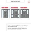 Exterior Victorian Gaskell 3L 4P Front Door with Two Sidelights - Customisable: Size, Colour, Glass and Sidelight Options