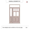 External Victorian Gaskell 5L 2P Front Door with Single Sidelight and Transom - Customisable: Size, Colour, Glass and Sidelight Options