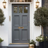 External Victorian Gaskell Made to Measure Front Door - 57mm Thick - Seven Colour Options - Toughened Double Glazing - 3 Pane