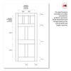 External Victorian Gaskell Made to Measure Panelled Front Door - 45mm Thick - Six Colour Options - 7 Panels