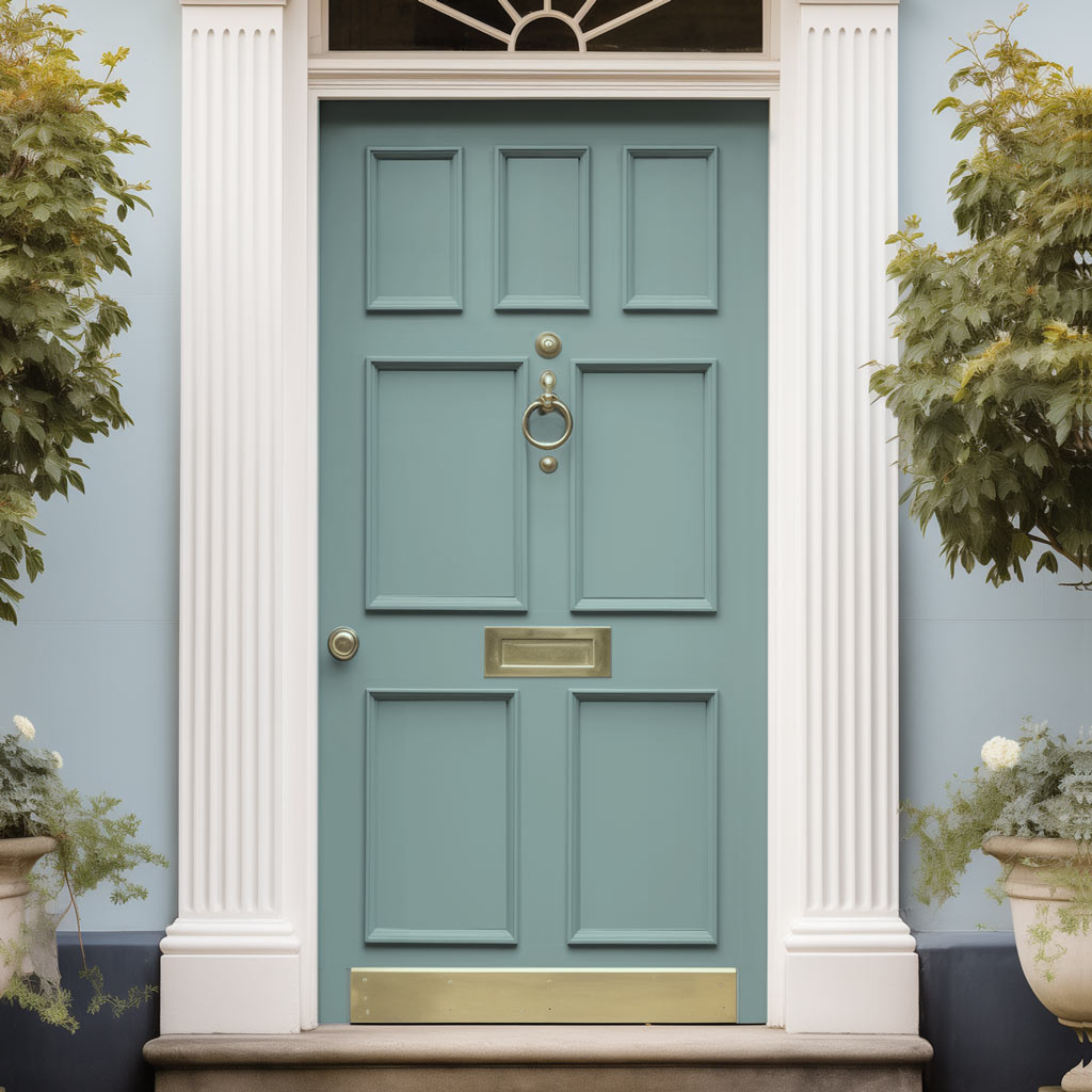 External Victorian Gaskell Made to Measure Panelled Front Door - 57mm Thick - Six Colour Options - 7 Panels