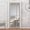 Glasgow 6 Pane Solid Wood Internal Door UK Made DD6314 - Clear Reeded Glass - Eco-Urban® Mist Grey Premium Primed