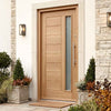 Goodwood External Oak Front Door - Frosted Double Glazing
