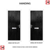 Cottage Style Solid Composite Front Door Set - Shown in Black