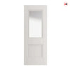 JB Kind Hardwick White Prime Internal Doors - Clear Glass