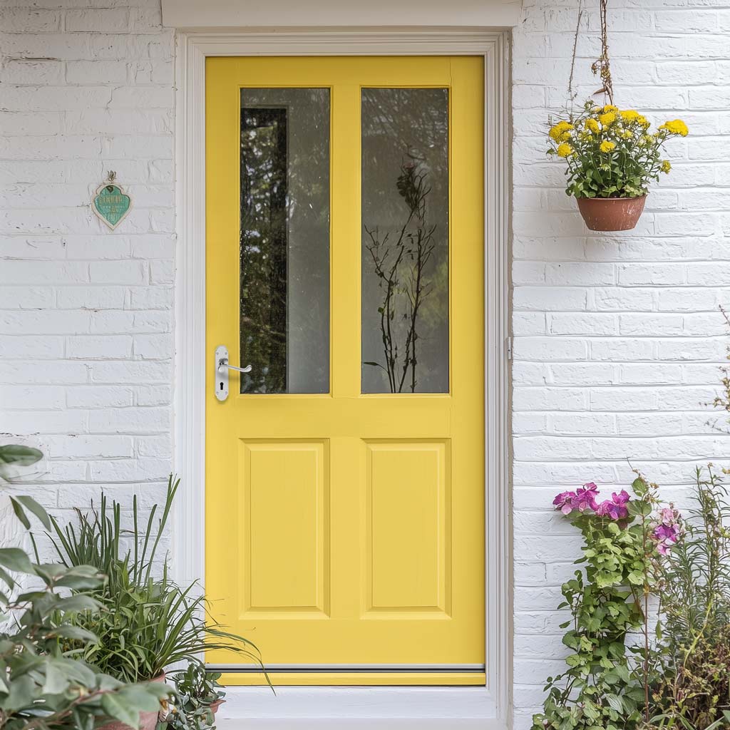 Malton Sterling Hardwood Back Door - Clear Toughened Double Glazing