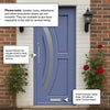 Harrow Hardwood Front Door - Frosted Clear Toughened Double Glazing - Colour Options