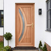 Harrow Hardwood Front Door - Frosted Toughened Double Glazing