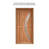 Harrow Hardwood Front Door and Frame Set with Fittings - Frosted Toughened Double Glazing