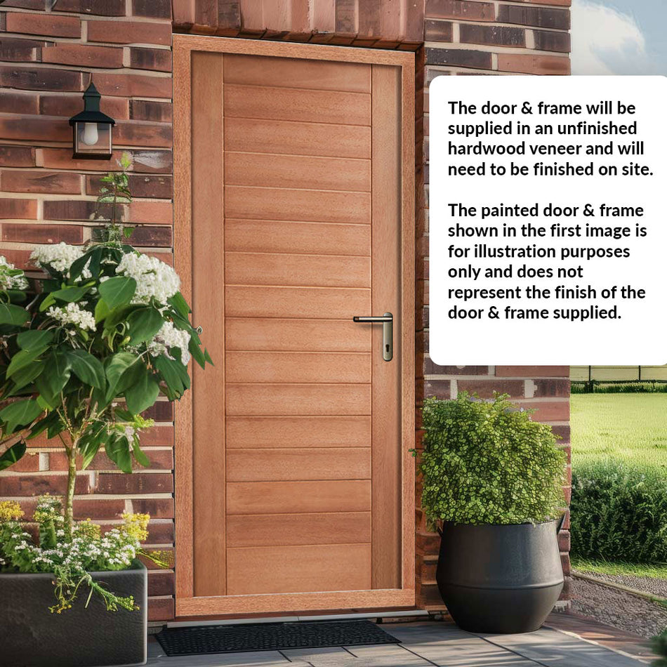 Hayes Flush External Hardwood Front Door and Frame Set