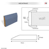 Made to Size Thruframe Interior Urban Heather Blue Primed Door Lining Frame and Modern Architrave Set - Suits Double Doors