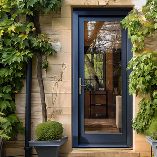 Image: EXTERIOR Hemlock Full Pane Back Door - Fit Your Own Glass