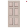 Exterior Colonial Made to Measure 6 Panel Front Door - 57mm Thick - Seven Colour Options