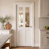 Eton White Primed Victorian Shaker Internal Door - Clear Glass