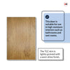 Carolina Irish Oak Grained Internal PVC Door - Suitable for Bathrooms