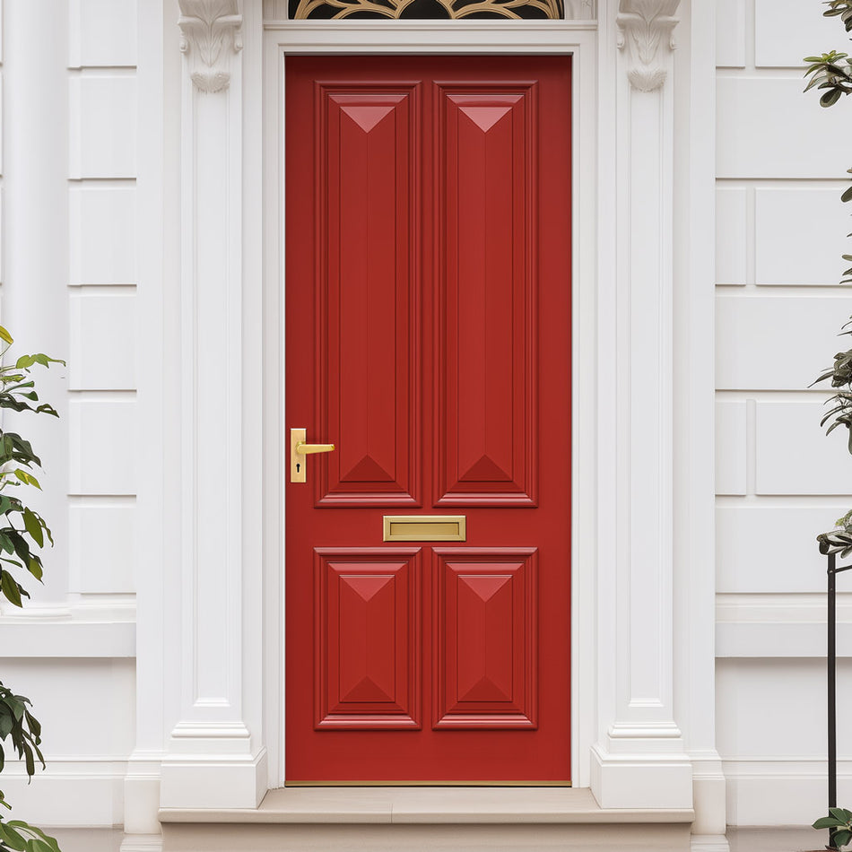 Islington 4 Panel Exterior Hardwood Front Door - Colour Options