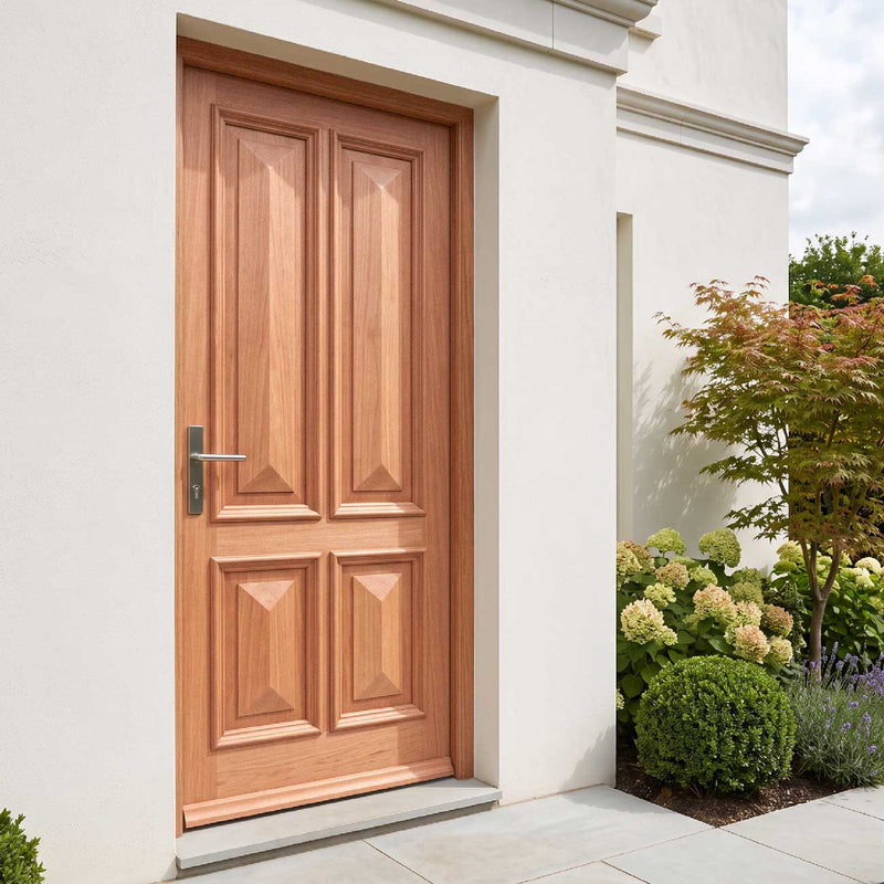 External Door & Frame Set - Islington 4 Panel Hardwood