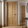 J B Kind Rustic Oak Shaker 4 Panel Internal Door - Prefinished