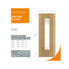J B Kind Laminates Aria Oak Coloured Glazed Internal Door - Clear Glass - Prefinished