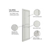 JB Kind Industrial City White Panel Internal Door - Prefinished