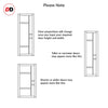 Sirius Tubular Stainless Steel Track & Solid Wood Door - Eco-Urban® Jura 5 Pane 1 Panel Door DD6431SG Frosted Glass - 6 Colour Options