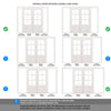 ThruEasi White Room Divider - Kent 6 Pane Bevelled Clear Glass Primed Door Pair with Full Glass Sides