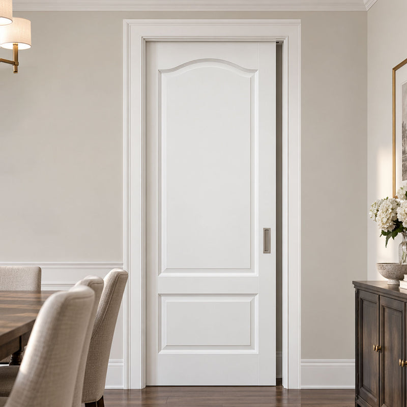 Kent 2 Panel Single Evokit Pocket Door - White Primed