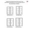 Urban Ultimate® Room Divider Kochi 8 Pane Door DD6415T - Tinted Glass with Matching Side - Colour & Size Options