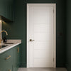 Friendly Value - 7 panel Flush Style Internal Door - White Primed