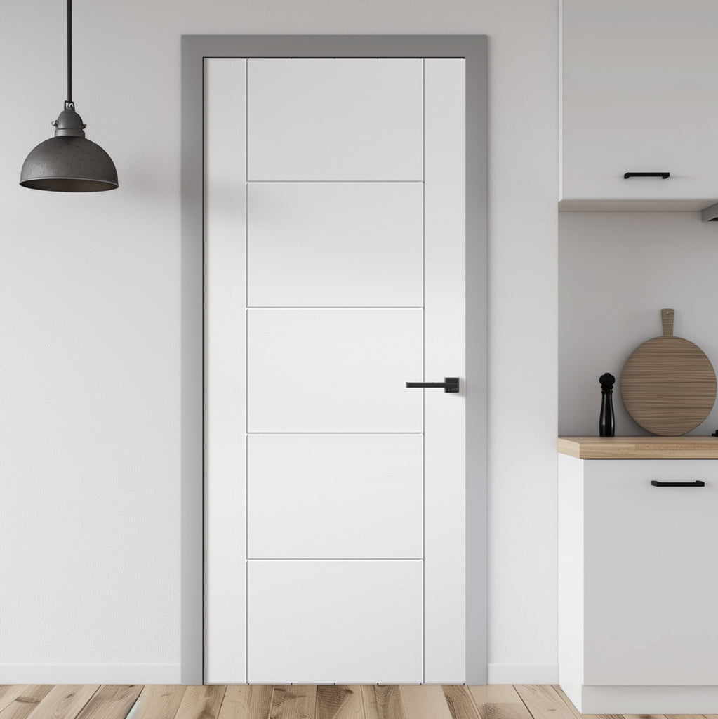 Fire Rated Internal Door - Ladded White Door - Laminated - Prefinished
