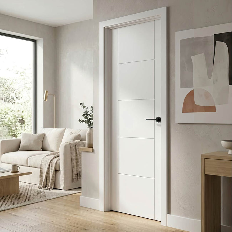 Fire Rated Internal Door - Ladded White Door - Laminated - Prefinished