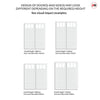 Urban Ultimate® Room Divider Lagos 3 Pane 3 Panel Door DD6427F - Frosted Glass with Matching Side - Colour & Size Options