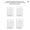 Urban Ultimate® Room Divider Lagos 3 Pane 3 Panel Door DD6427F - Frosted Glass with Full Glass Side - Colour & Size Options