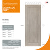 J B Kind Laminates Colorado Grey Coloured Internal Door Pair - 1/2 Hour Fire Rated - Prefinished