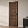 Laminate Vancouver Walnut Single Evokit Pocket Door - Prefinished