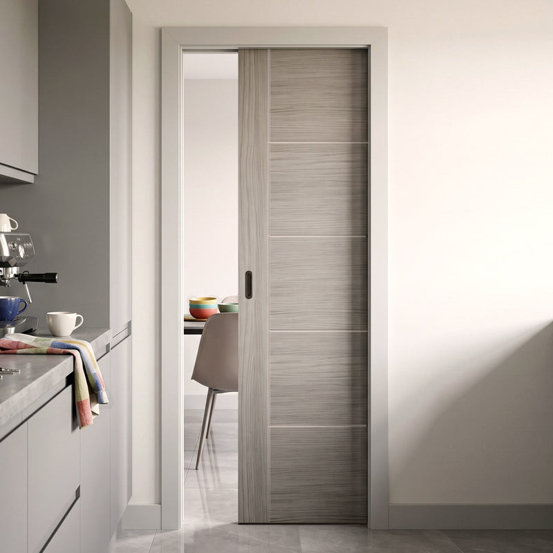 Laminates Lava Painted Single Evokit Pocket Door - Prefinished