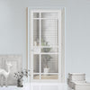 Leith 9 Pane Solid Wood Internal Door UK Made DD6316 - Clear Reeded Glass - Eco-Urban® Cloud White Premium Primed