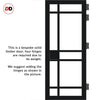 Leith 9 Pane Solid Wood Internal Door UK Made DD6316G - Clear Glass - Eco-Urban® Shadow Black Premium Primed
