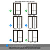 ThruEasi Black Room Divider - Liberty 4 Pane Clear Glass Prefinished Door with Full Glass Side