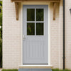 Oak Cottage Door 4L - Clear Double Glazing - Colour Options