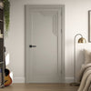 Urban Deco® Solid Wood Internal Door UK Made - Mist Grey Premium Primed - Bespoke Sizes