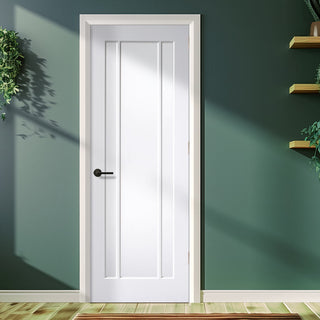 Image: EasiKit Internal Door and Frame Kit - Lincoln 3 Panel Internal Door - White Primed