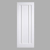 Top Mounted Stainless Steel Sliding Track & Door - Lincoln White Primed Internal Door - Unfinished