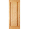 Lincoln Oak Panel Absolute Evokit Double Pocket Doors - Unfinished