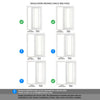 ThruEasi White Room Divider - Lincoln 3 Pane Unfinished Door with Full Glass Side