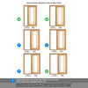 ThruEasi Oak Room Divider - Lincoln 3 Pane Unfinished Door with Full Glass Side