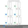 ThruEasi White Room Divider - Lincoln 3 Pane Unfinished Door with Full Glass Side