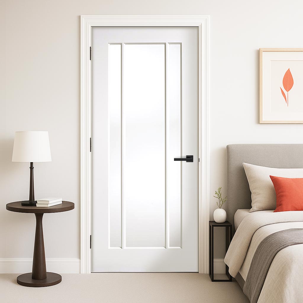 Lincoln White Primed Panel Fire Internal Door - 1/2 Hour Fire Rated